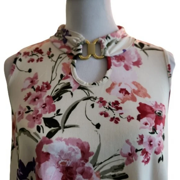 🆕️⬇️Robert Louis Sleeveless High-low Floral Dress - Picture 3 of 8